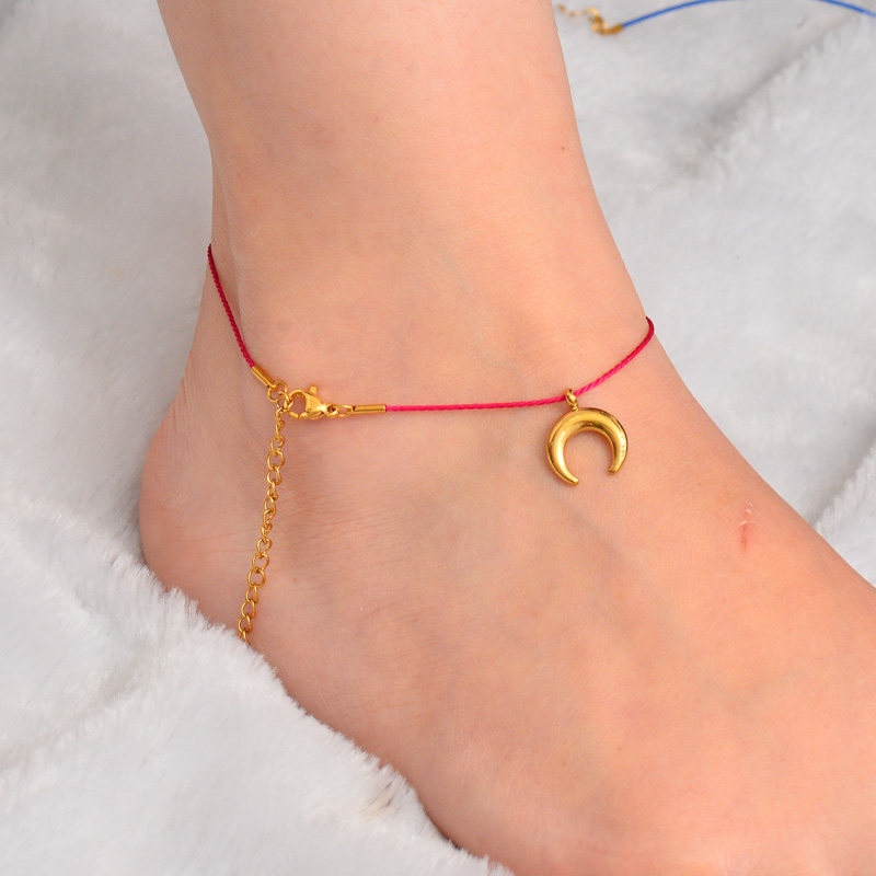 Stainless Steel Charm Anklets-SSTDG142-32171