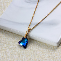 Stainless Steel Crystal Pendant Necklace -SSNEG173-32234