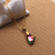 Stainless Steel Crystal Pendant Necklace -SSNEG173-32249