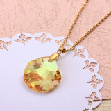 Stainless Steel Crystal Pendant Necklace -SSNEG173-32320
