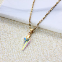 Stainless Steel Crystal Pendant Necklace -SSNEG173-32230