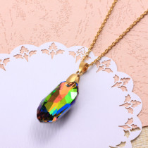 Stainless Steel Crystal Pendant Necklace -SSNEG173-32317