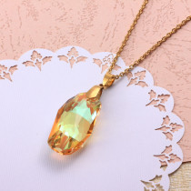 Stainless Steel Crystal Pendant Necklace -SSNEG173-32325