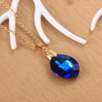 Stainless Steel Crystal Pendant Necklace -SSNEG173-32276