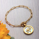 Stainless Steel Zodiac Mother Pearl Charm Bracelets -SSBTG142-32068