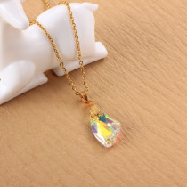 Stainless Steel Crystal Pendant Necklace -SSNEG173-32262