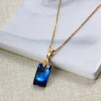 Stainless Steel Crystal Pendant Necklace -SSNEG173-32229