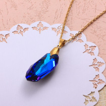 Stainless Steel Crystal Pendant Necklace -SSNEG173-32330