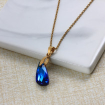 Stainless Steel Crystal Pendant Necklace -SSNEG173-32246
