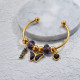 Stainless Steel Butterfly Charm Bangles -SSBTG142-32111