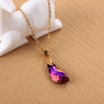 Stainless Steel Crystal Pendant Necklace -SSNEG173-32261