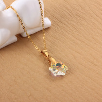 Stainless Steel Crystal Pendant Necklace -SSNEG173-32257