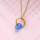 18k Gold Plated Glass Beaded Pendant Necklace -SSNEG142-31924