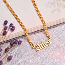 18K Gold Plated Zodiac Necklace for Girls -SSNEG142-32507