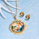 18K Gold Plated Maria Jewelry Sets -SSCSG143-24586
