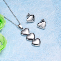 Stainless Steel Hearts Jewelry Sets -SSCSG143-24605