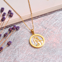 18K Gold Plated Zodiac Necklace for Girls -SSNEG142-32519