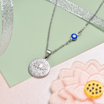 Stainless Steel Coin Necklace -SSNEG142-32557