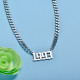 Stainless Steel Multi Layered Birth Year Necklace -SSNEG142-32595