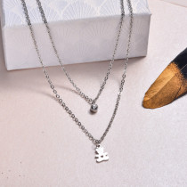 Stainless Steel Multi Layered Necklace -SSNEG142-32564