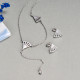 Stainless Steel Leaf Jewelry Sets -SSCSG143-9332-S