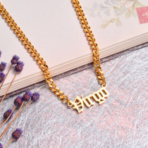 18K Gold Plated Zodiac Necklace for Girls -SSNEG142-32513