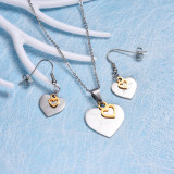 Stainless Steel Heart Jewelry Sets -SSCSG143-10435