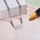 Stainless Steel Multi Layered Birth Year Necklace -SSNEG142-32582