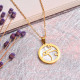 18K Gold Plated Zodiac Necklace for Girls -SSNEG142-32521