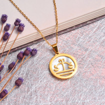 18K Gold Plated Zodiac Necklace for Girls -SSNEG142-32527