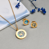 18k Gold Plated Seashell Jewelry Sets -SSCSG143-17111-G