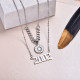 Stainless Steel Multi Layered Birth Year Necklace -SSNEG142-32578