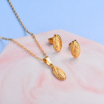 18k Gold Plated San Benito Necklace Earrings Sets -SSCSG143-32478