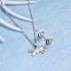Stainless Steel Crystal Ribbon Jewelry Sets -SSCSG143-11103