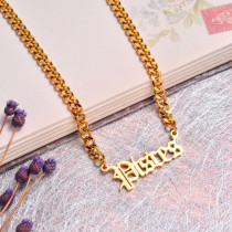18K Gold Plated Zodiac Necklace for Girls -SSNEG142-32516