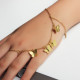 18K Gold Plated Bracelet Connected Ring Chain-SSBTG142-32644