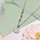 Stainless Steel Flower Pendant Necklace -SSNEG142-32550