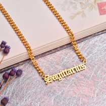 18K Gold Plated Zodiac Necklace for Girls -SSNEG142-32508