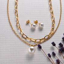 Conjunto de joyas de acero inoxidable para mujer al por mayor -SSCSG45-33125