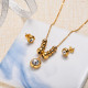 Conjunto de joyas de acero inoxidable para mujer al por mayor -SSCSG126-33306