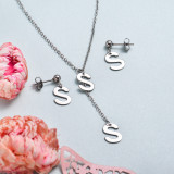 Conjunto de joyas de acero inoxidable para mujer al por mayor -SSCSG126-33381