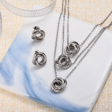 Conjunto de joyas de acero inoxidable para mujer al por mayor -SSCSG126-33302