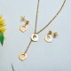 Conjunto de joyas de acero inoxidable para mujer al por mayor -SSCSG126-33406