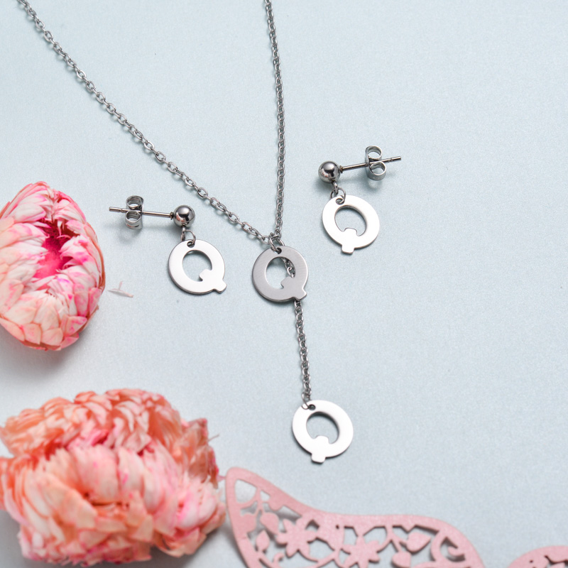 Conjunto de joyas de acero inoxidable para mujer al por mayor -SSCSG126-33388