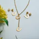 Conjunto de joyas de acero inoxidable para mujer al por mayor -SSCSG126-33428
