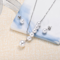Conjunto de joyas de acero inoxidable para mujer al por mayor -SSCSG126-33310
