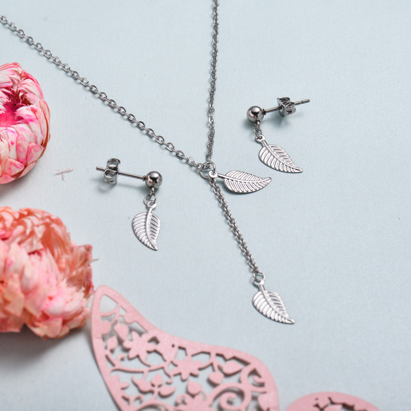 Conjunto de joyas de acero inoxidable para mujer al por mayor -SSCSG126-33373