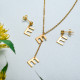Conjunto de joyas de acero inoxidable para mujer al por mayor -SSCSG126-33403