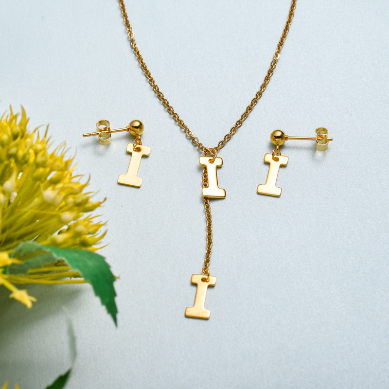 Conjunto de joyas de acero inoxidable para mujer al por mayor -SSCSG126-33416