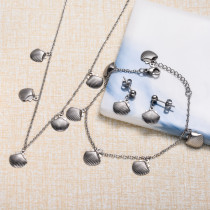 Conjunto de joyas de acero inoxidable para mujer al por mayor -SSBEG126-33278